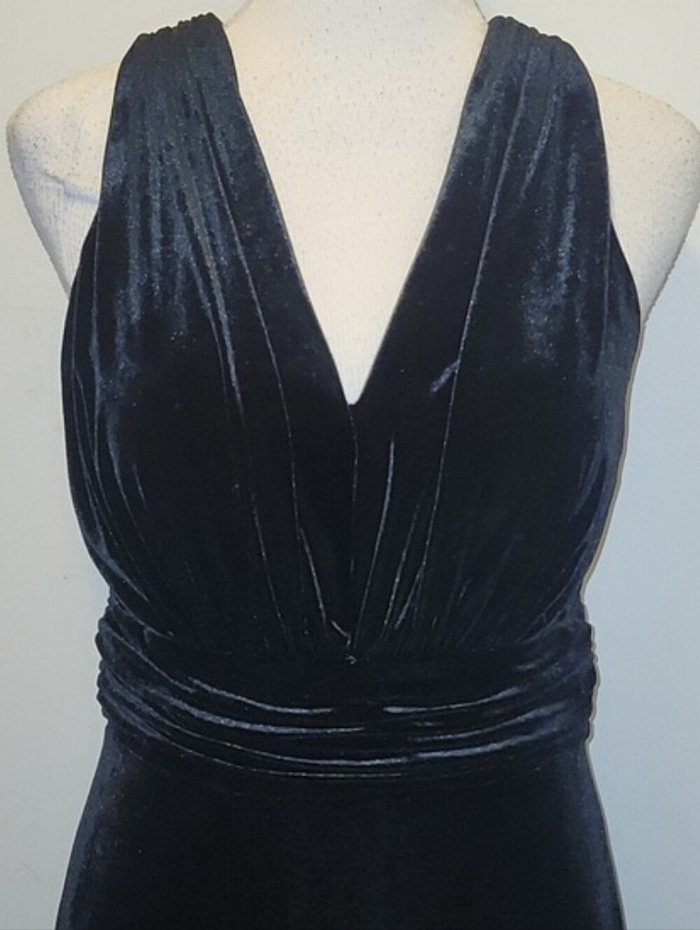 REVERLY Dylan Velvet Dress Black Fromal Maxi Dress Holiday Evening - Picture 3 of 7